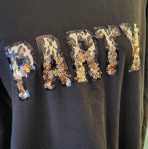 Torrid Gold Sequin & Black Party Sweatshirt Size 16 - Picture 4 of 11